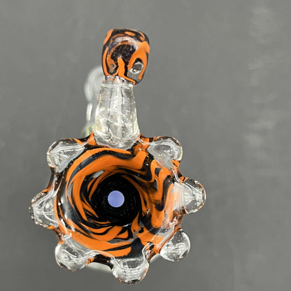 14mm UV Orange and Black Bowl Slide - LLG