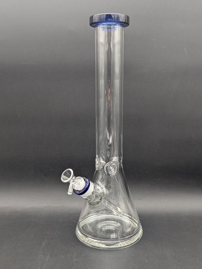 15" Classic Beaker Bong w/ Color Accent-Avernic Smoke Shop