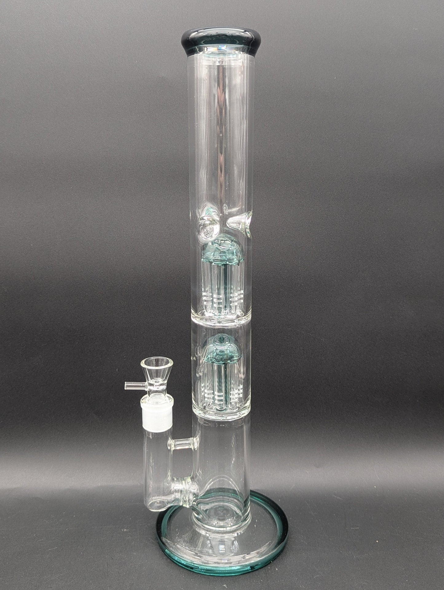 16" Double Tree Color Accent Straight Tube-Avernic Smoke Shop