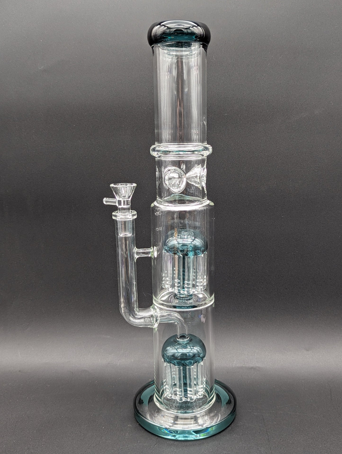 16" Straight Tube w/ Dual 11 Arm Percs - Meech Madness Smoke Shop