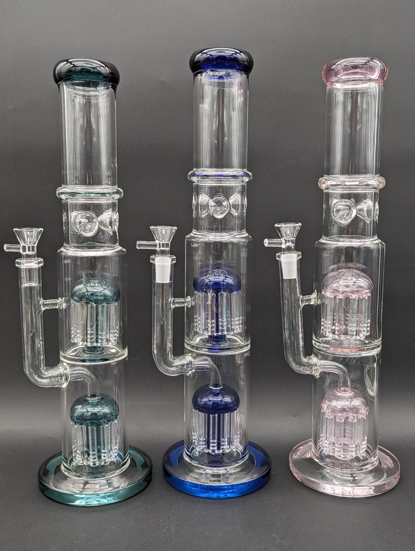 16" Straight Tube w/ Dual 11 Arm Percs - Meech Madness Smoke Shop