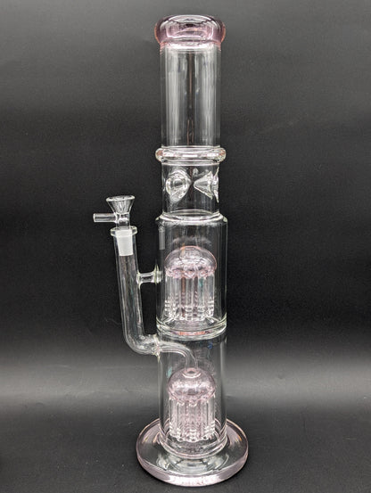 16" Straight Tube w/ Dual 11 Arm Percs - Meech Madness Smoke Shop