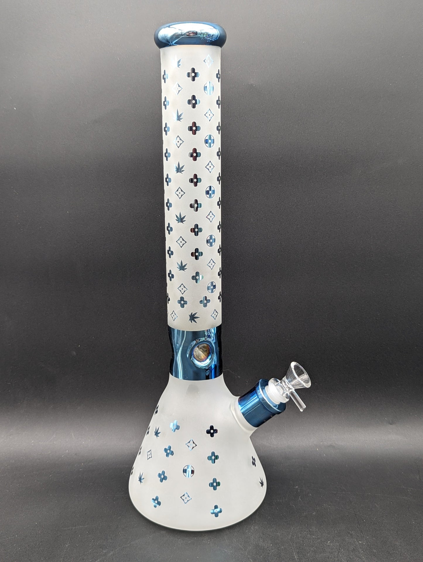 18" LV 7mm Frosted Glass Beaker Bong-Avernic Smoke Shop