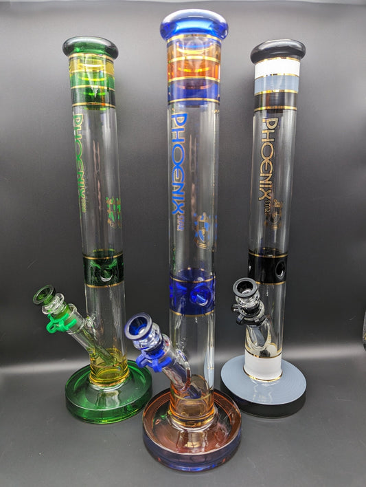 18" Phoenix High Class Straight Tube Bong - Meech Madness Smoke Shop
