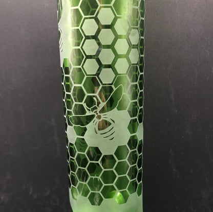 18" Sandblasted Honeycomb Beaker - Avernic Smoke Shop