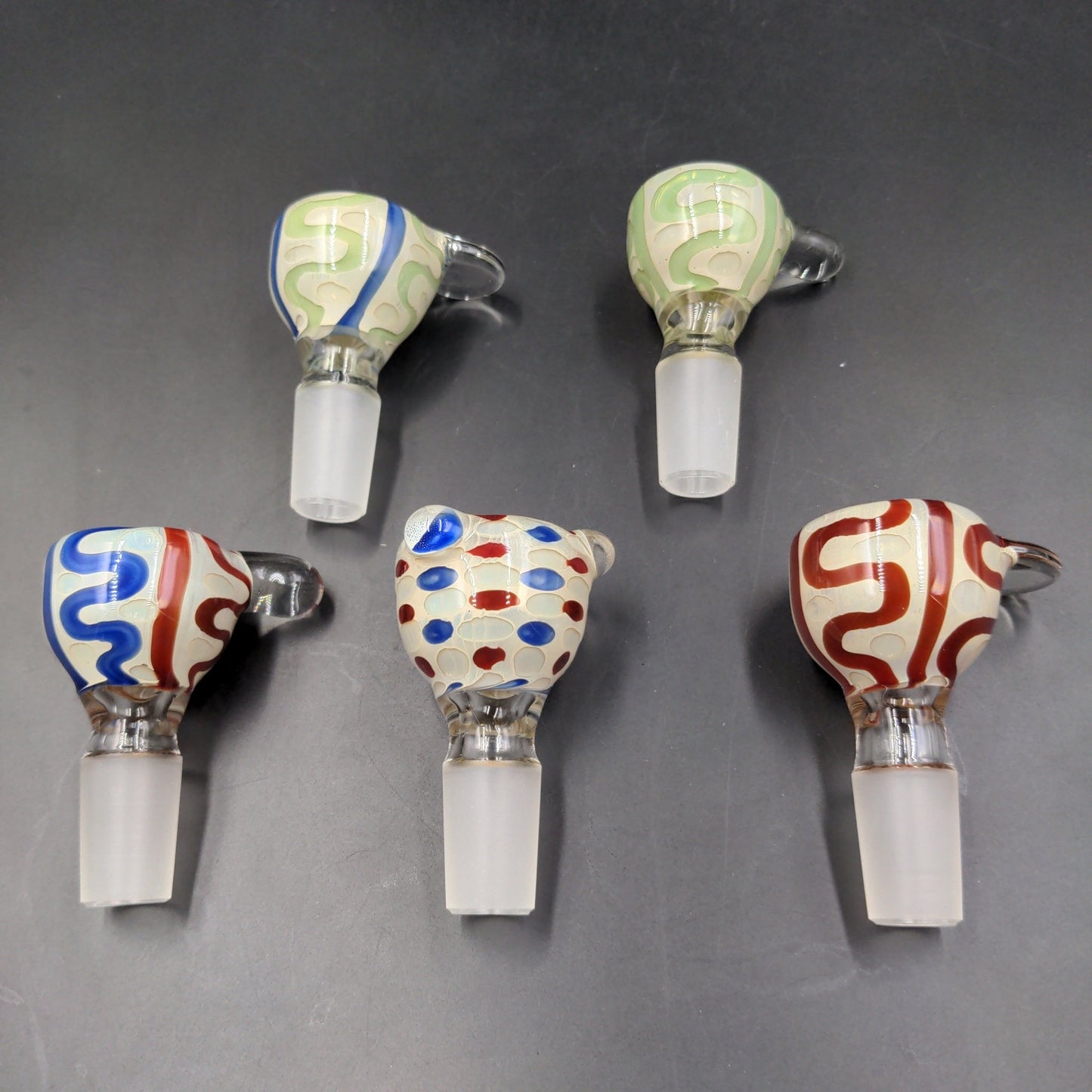 18mm Color Swirl Bowl - by LimboGlass - Meech Madness Smoke Shop