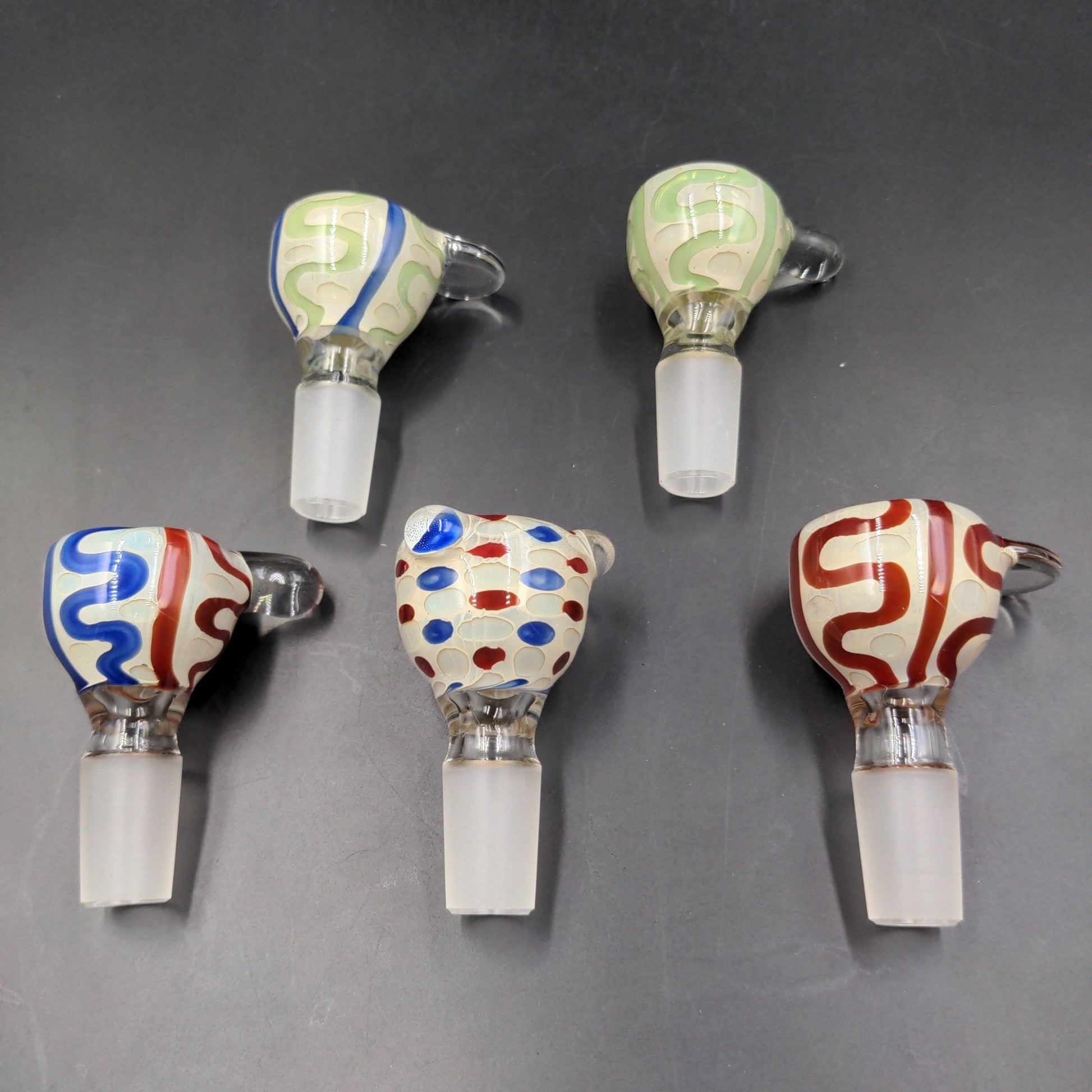 18mm Color Swirl Bowl - by LimboGlass - Meech Madness Smoke Shop