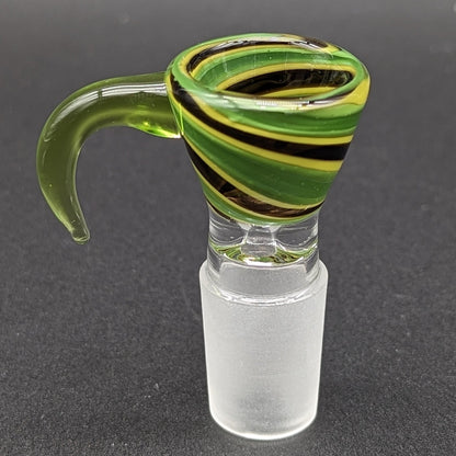 18mm Worked Single Hole Slide w/ Handle - Meech Madness Smoke Shop
