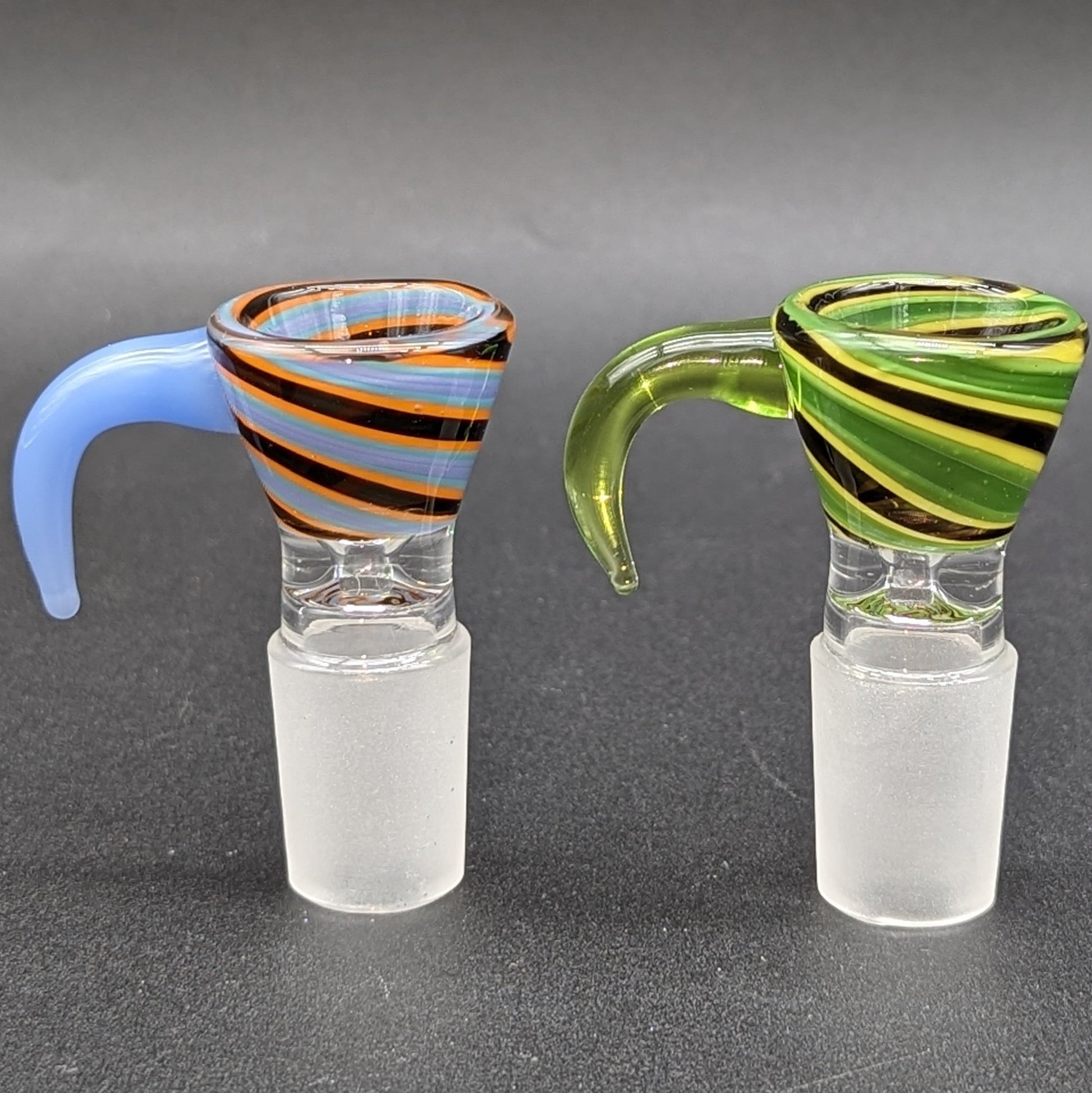 18mm Worked Single Hole Slide w/ Handle - Meech Madness Smoke Shop