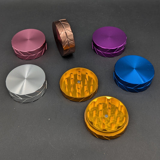 2 Piece Aluminum Grip Herb Grinder