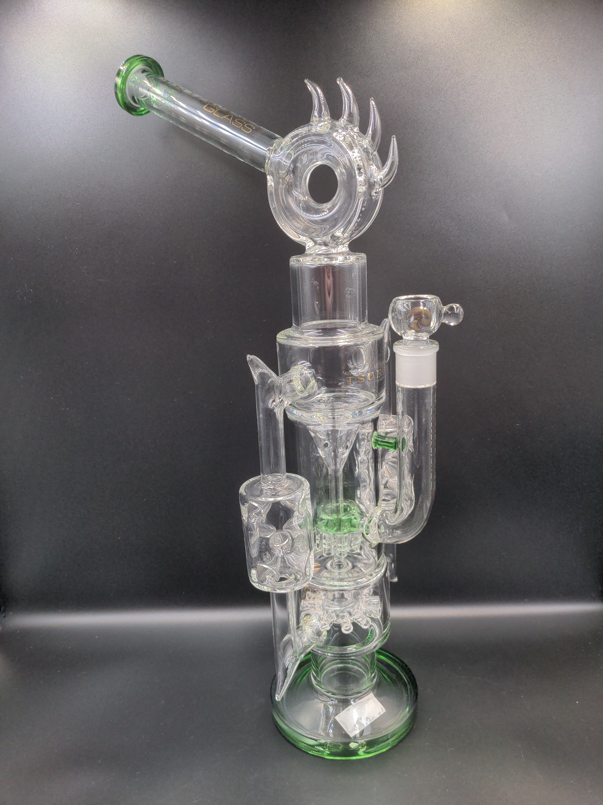 20" Tsunami XL Spiked Donut Recycler Bong-Avernic Smoke Shop