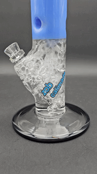14" Zob Glass Straight Tube w/ Color