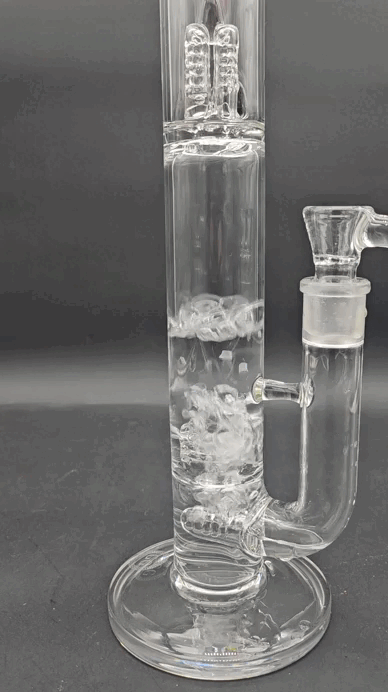 Greek Glass Inline to 360 Grid Cap Tube w/ Marble