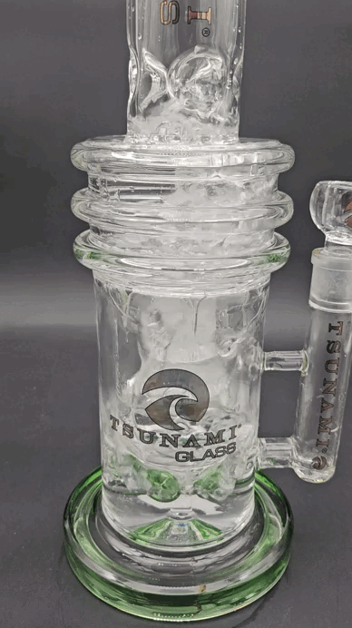 Tsunami Button Double Honeycomb Perc 16" Bong