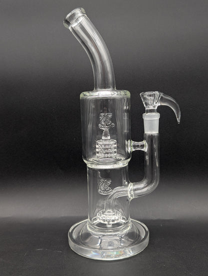 2K Glass 11" Showerhead + Grid Cap Bong-Avernic Smoke Shop