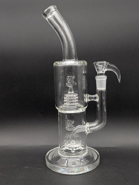 2K Glass 11" Showerhead + Grid Cap Bong-Avernic Smoke Shop