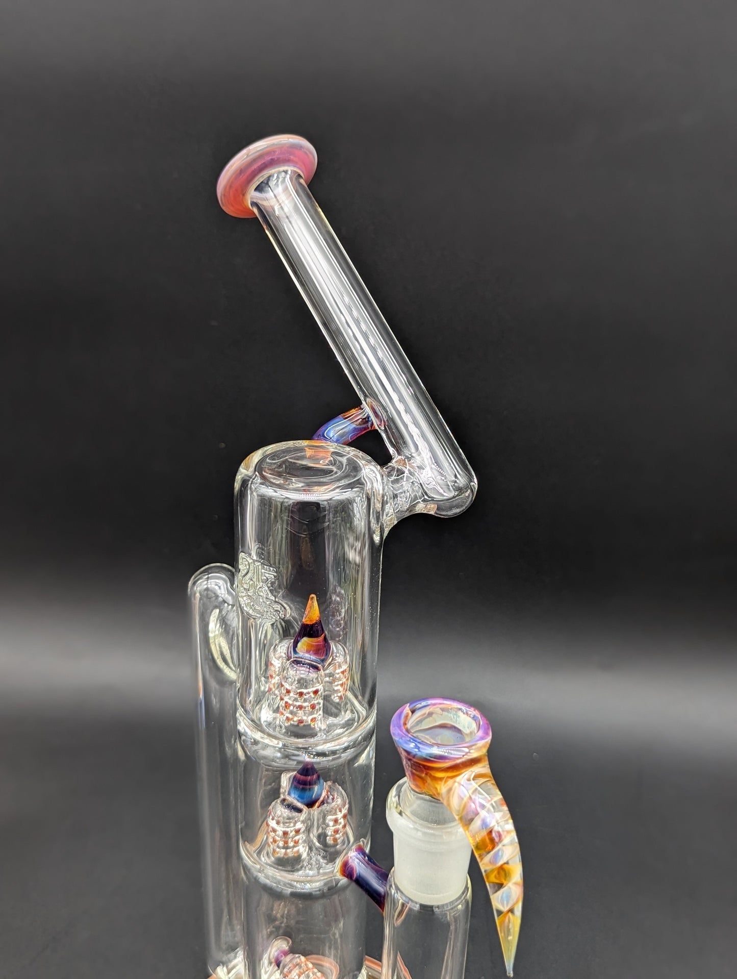 2K Glass 14" Sidecar Treecycler Bong - Meech Madness Smoke Shop