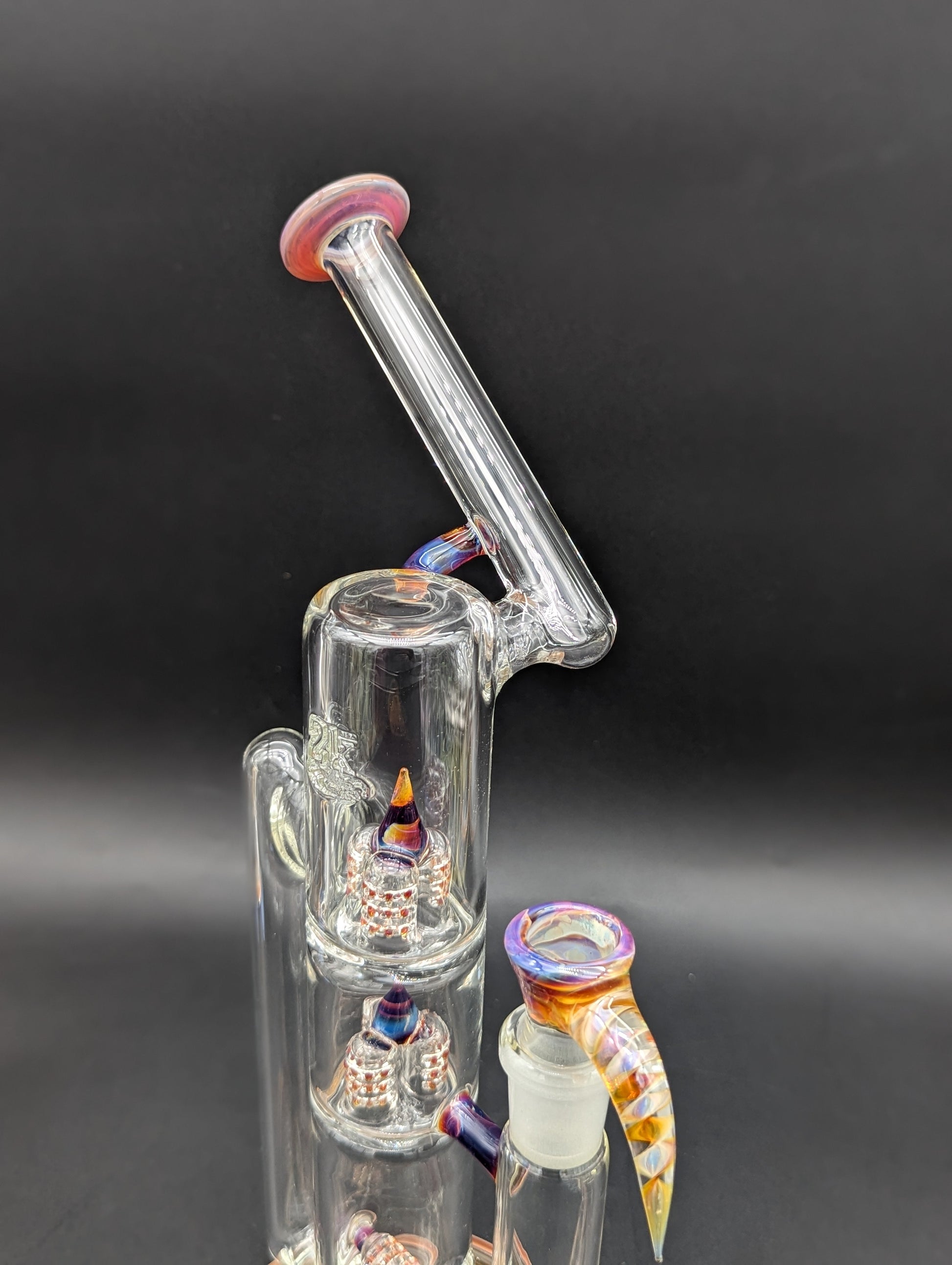 2K Glass 14" Sidecar Treecycler Bong - Meech Madness Smoke Shop