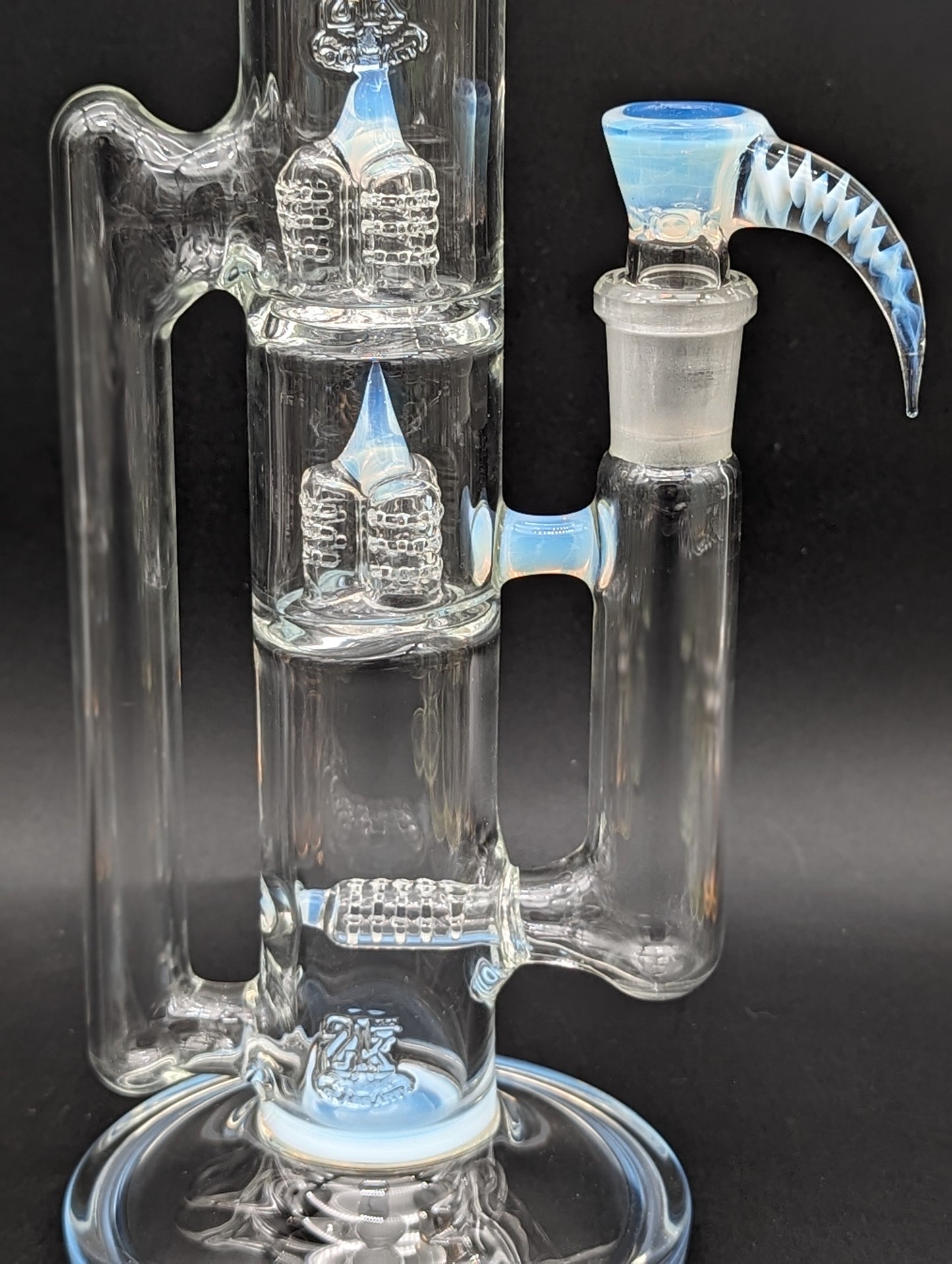 2K Glass 14" Sidecar Treecycler Bong - Meech Madness Smoke Shop