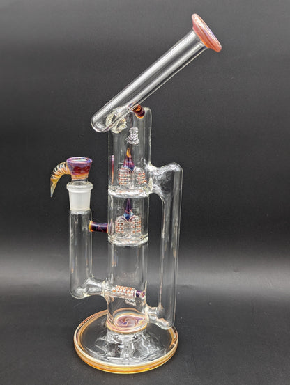 2K Glass 14" Sidecar Treecycler Bong - Meech Madness Smoke Shop
