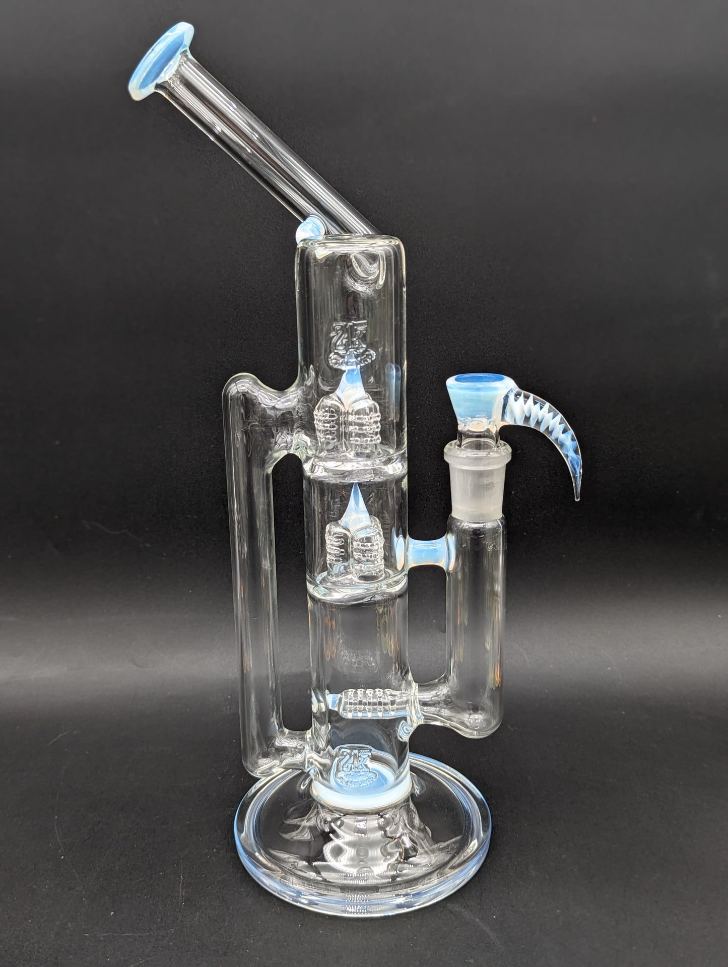 2K Glass 14" Sidecar Treecycler Bong - Meech Madness Smoke Shop