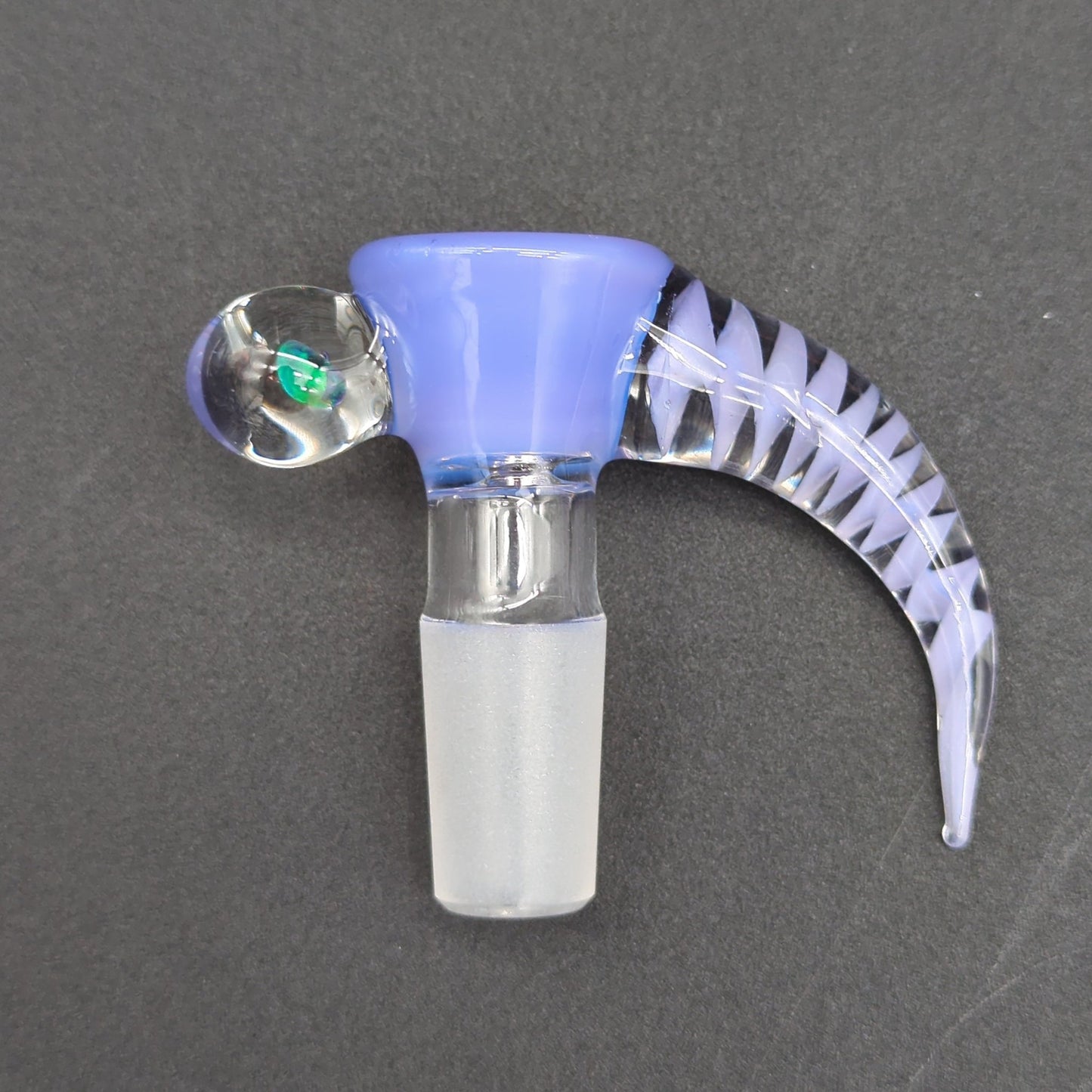 2K Glass 14mm Single Hole Slides w/ Black Opal - Meech Madness Smoke Shop