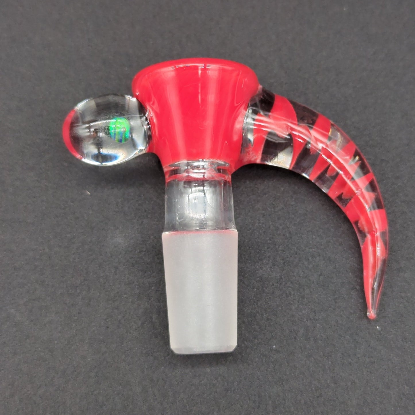 2K Glass 14mm Single Hole Slides w/ Black Opal - Meech Madness Smoke Shop