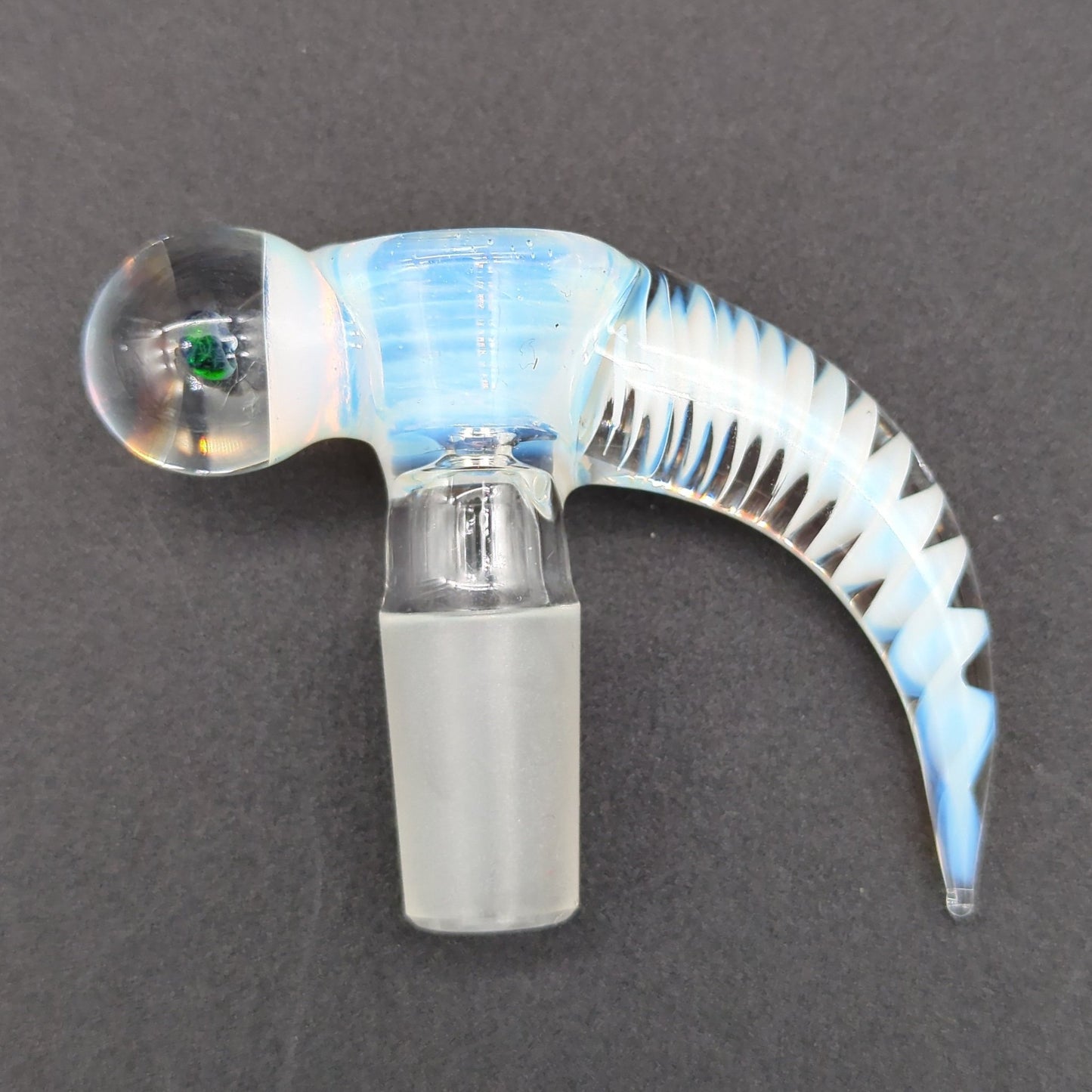 2K Glass 14mm Single Hole Slides w/ Black Opal - Meech Madness Smoke Shop