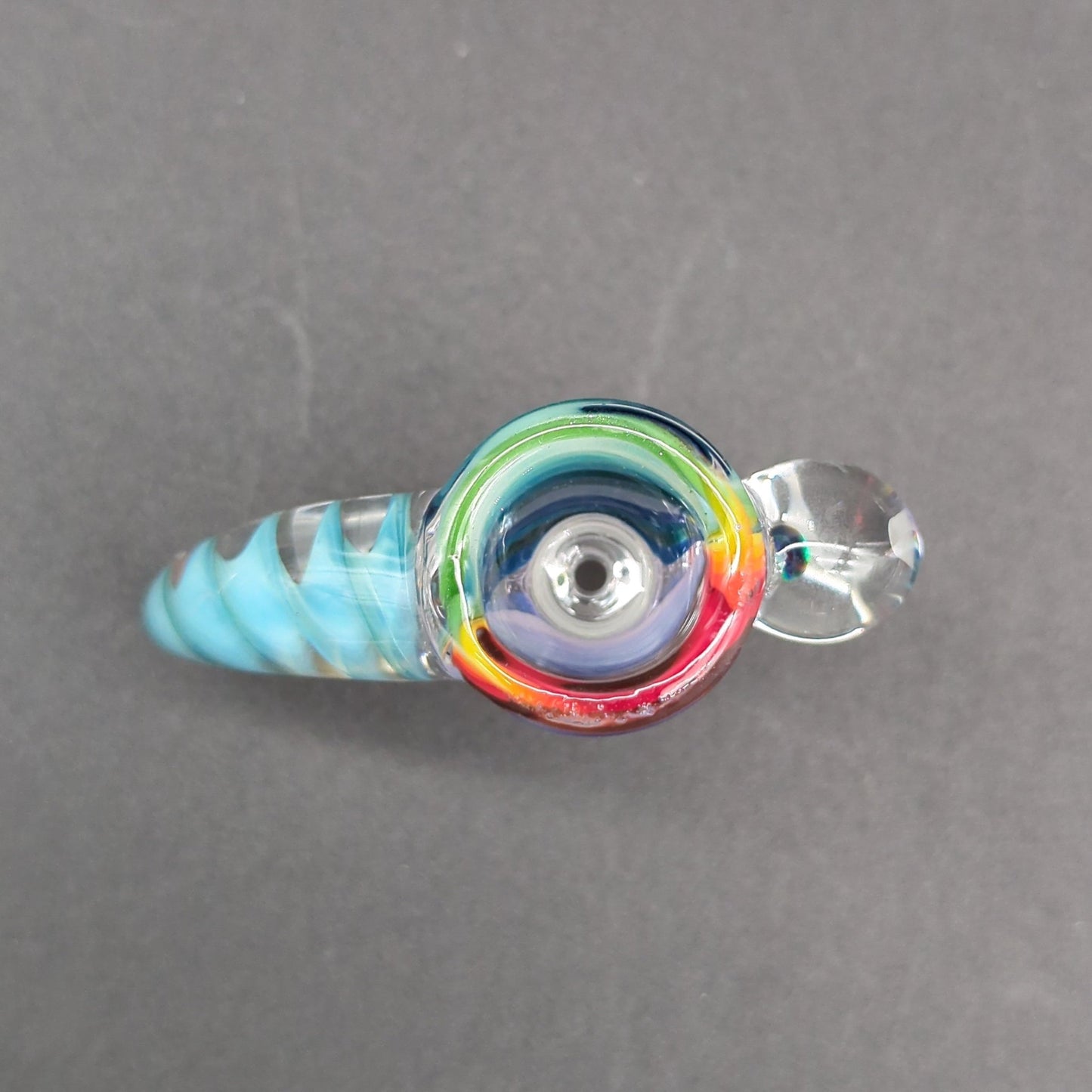 2K Glass 14mm Single Hole Slides w/ Black Opal - Meech Madness Smoke Shop