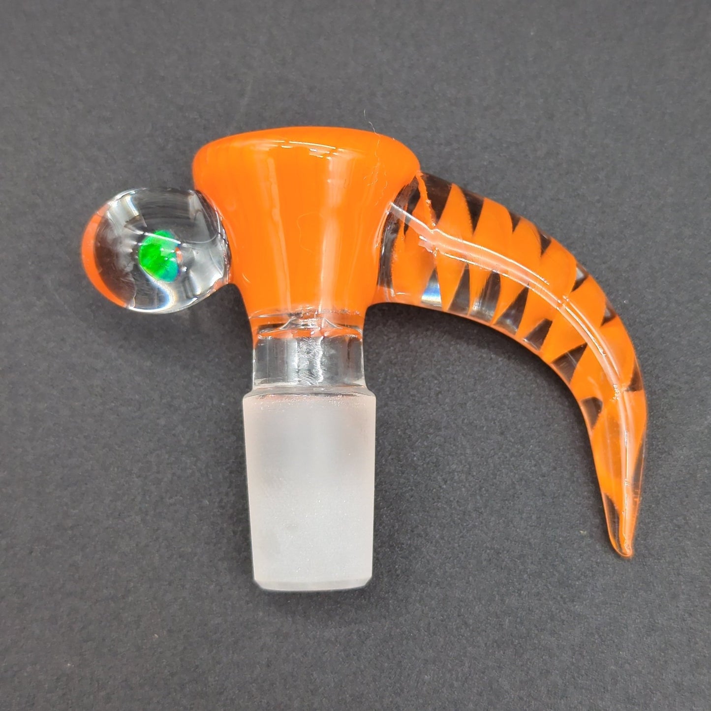 2K Glass 14mm Single Hole Slides w/ Black Opal - Meech Madness Smoke Shop