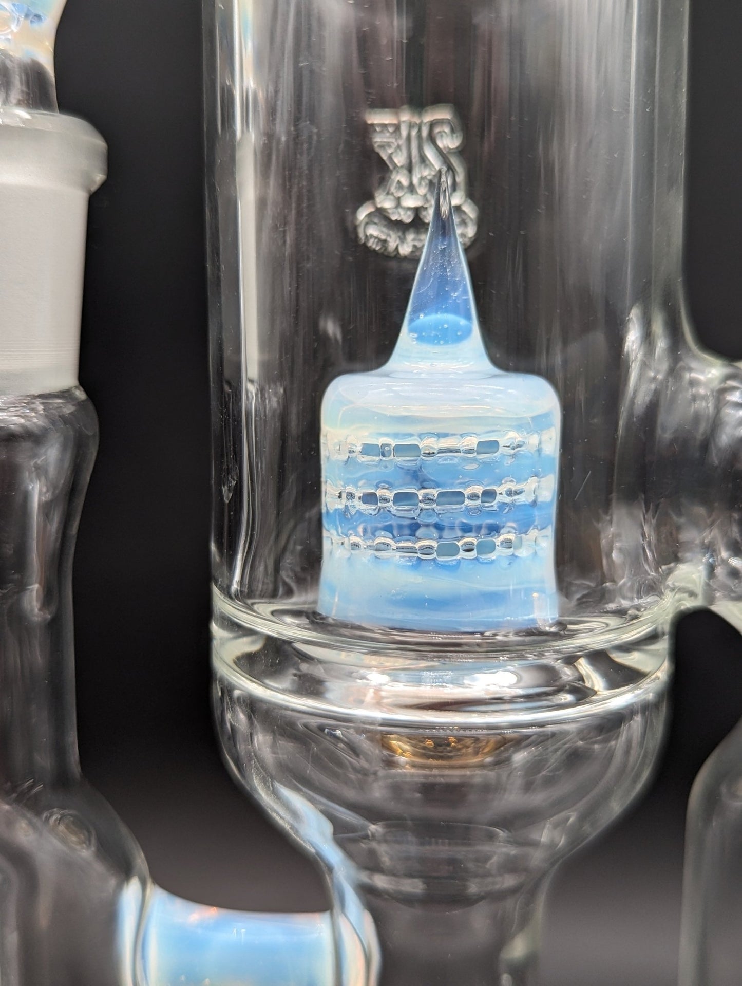 2K Glass 16" Dual Perc Capcycler 5 - Ghost - Meech Madness Smoke Shop