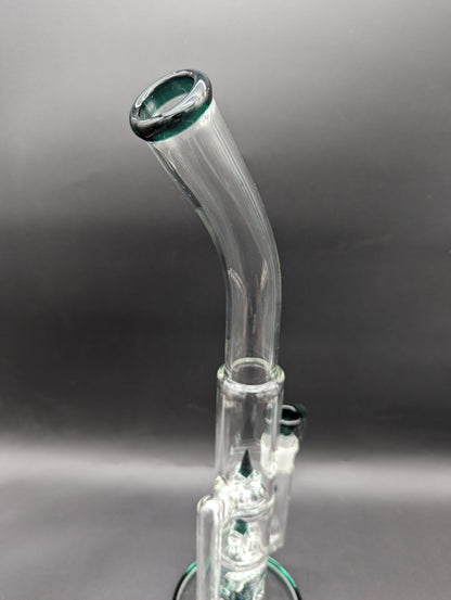 2K Glass 18" Bent Neck Treecycler Bong-Avernic Smoke Shop