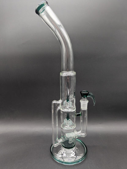 2K Glass 18" Bent Neck Treecycler Bong-Avernic Smoke Shop
