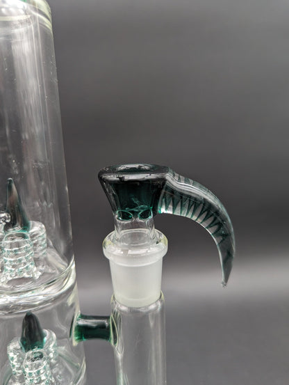 2K Glass 18" Bent Neck Treecycler Bong - Meech Madness Smoke Shop