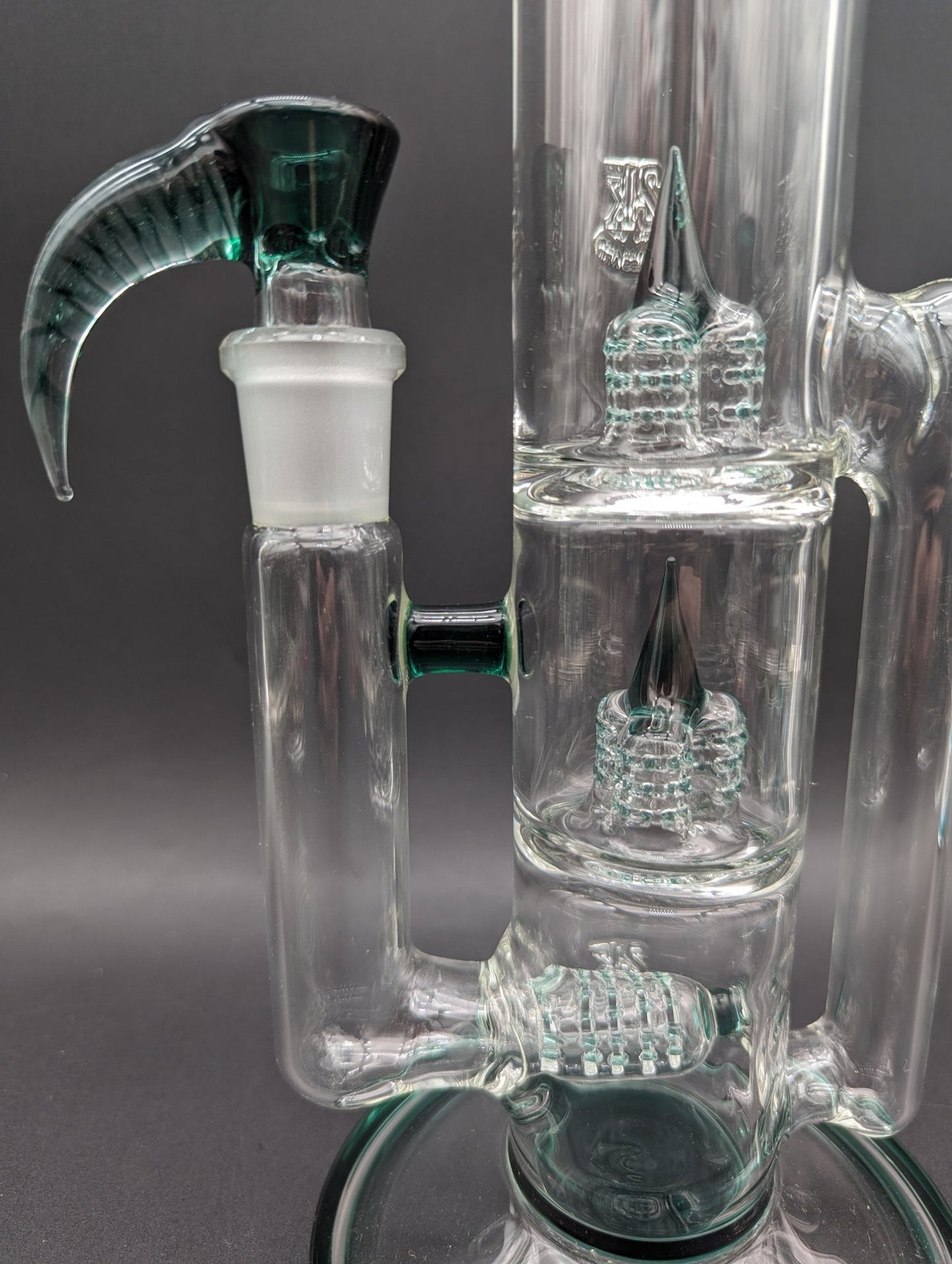 2K Glass 18" Bent Neck Treecycler Bong - Meech Madness Smoke Shop