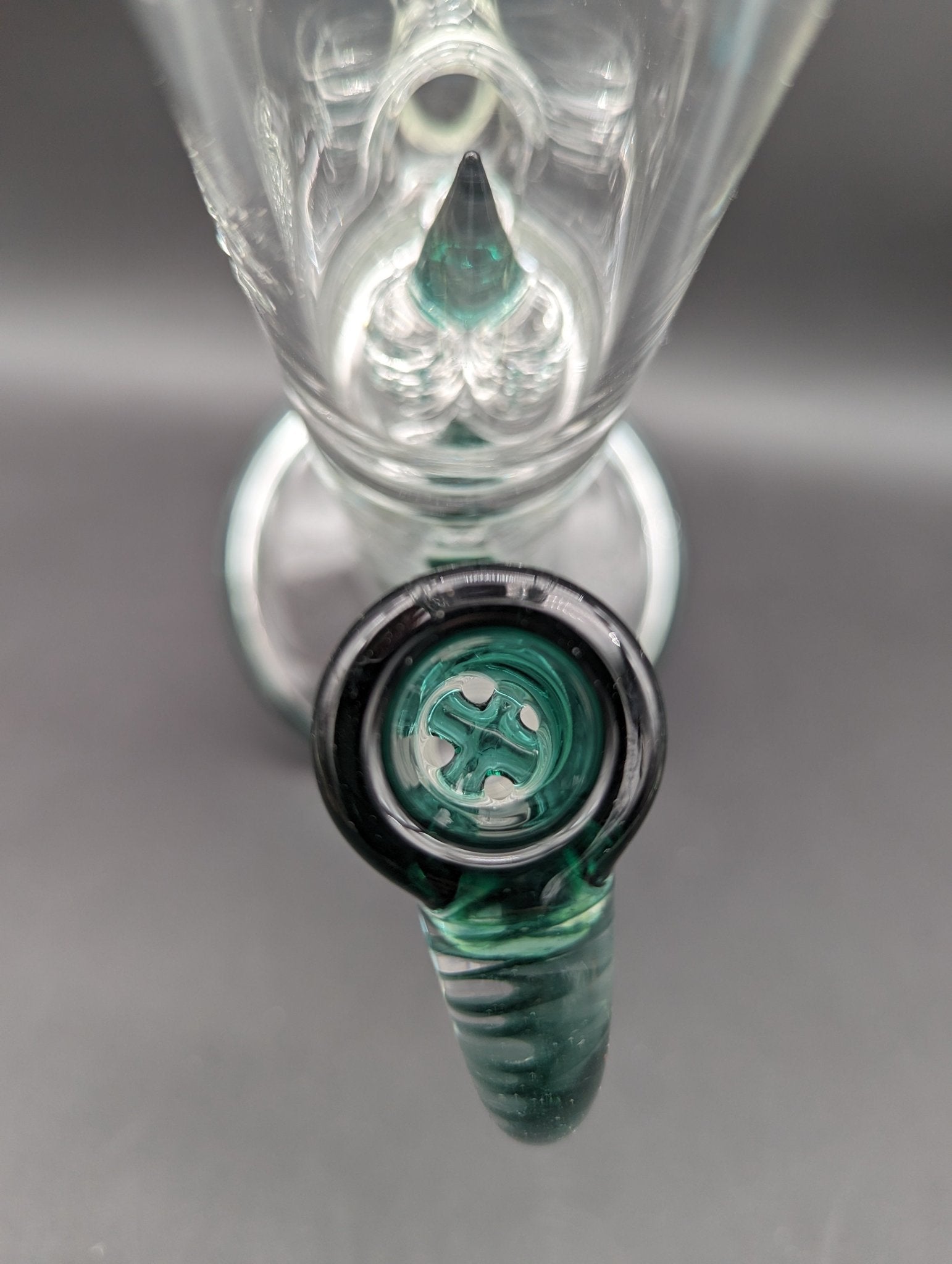 2K Glass 18" Bent Neck Treecycler Bong - Meech Madness Smoke Shop