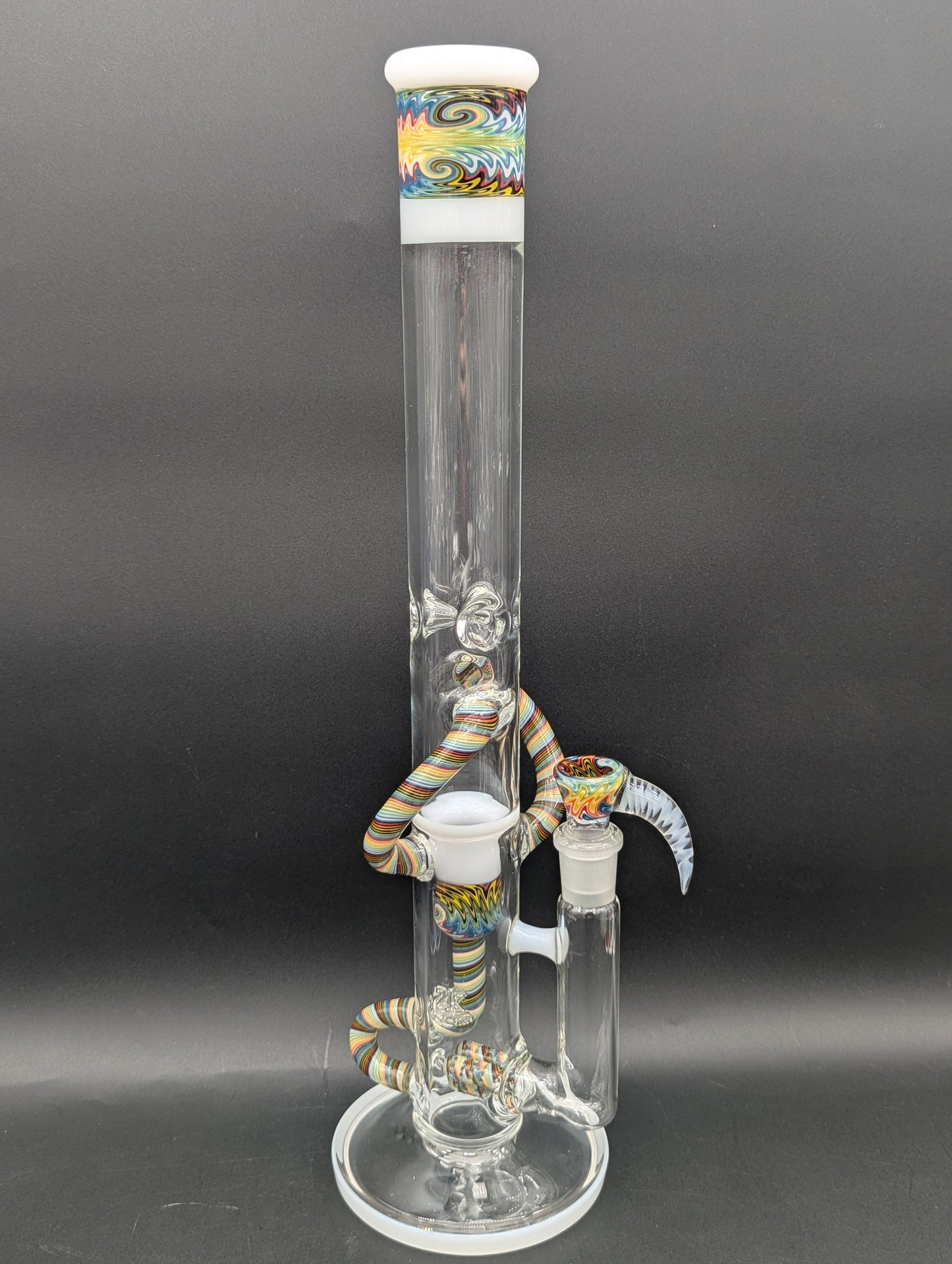 2K Glass 18" Threeline Recycler Bong-Avernic Smoke Shop