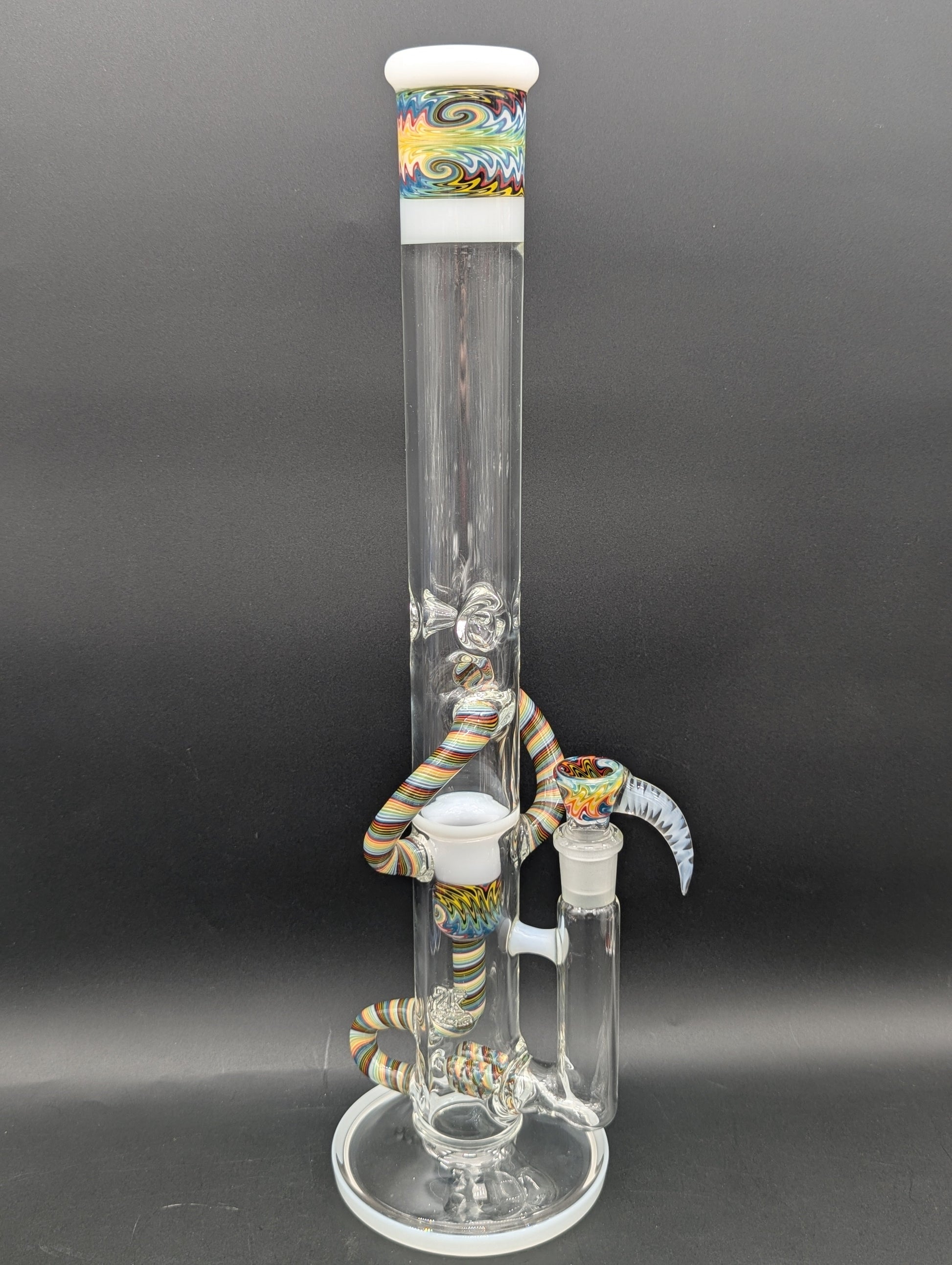 2K Glass 18" Threeline Recycler Bong-Avernic Smoke Shop