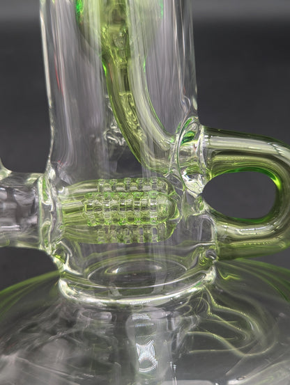 2K Glass 18" Threeline Recycler Bong-Avernic Smoke Shop