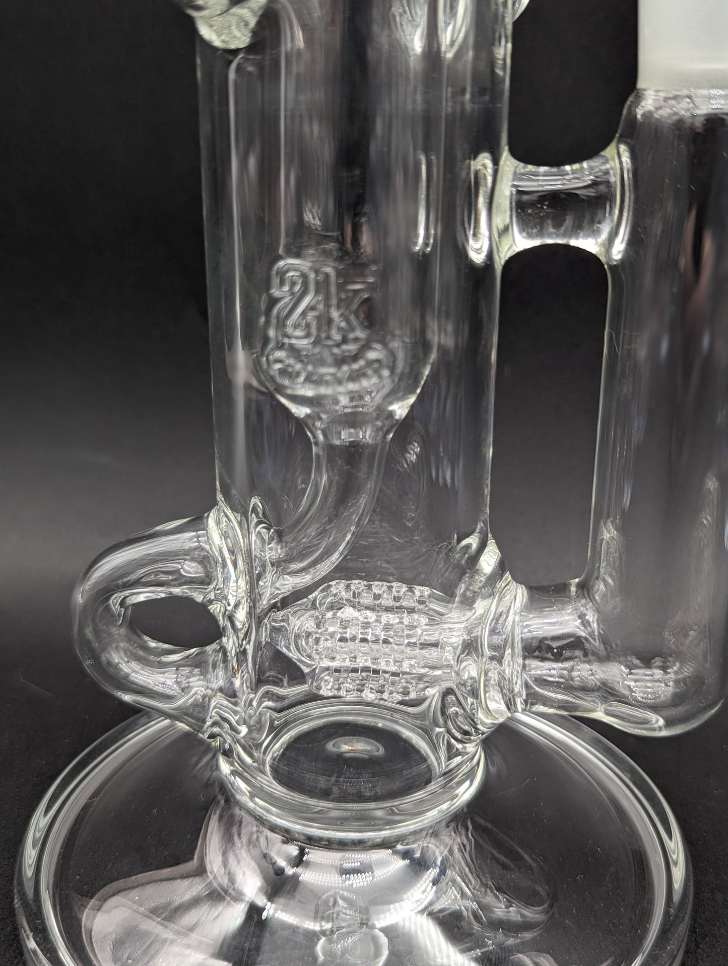 2K Glass 18" Threeline Recycler Bong-Avernic Smoke Shop