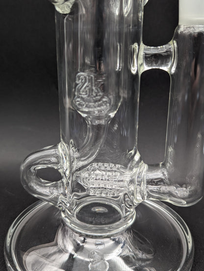 2K Glass 18" Threeline Recycler Bong-Avernic Smoke Shop