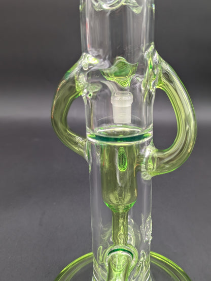 2K Glass 18" Threeline Recycler Bong-Avernic Smoke Shop