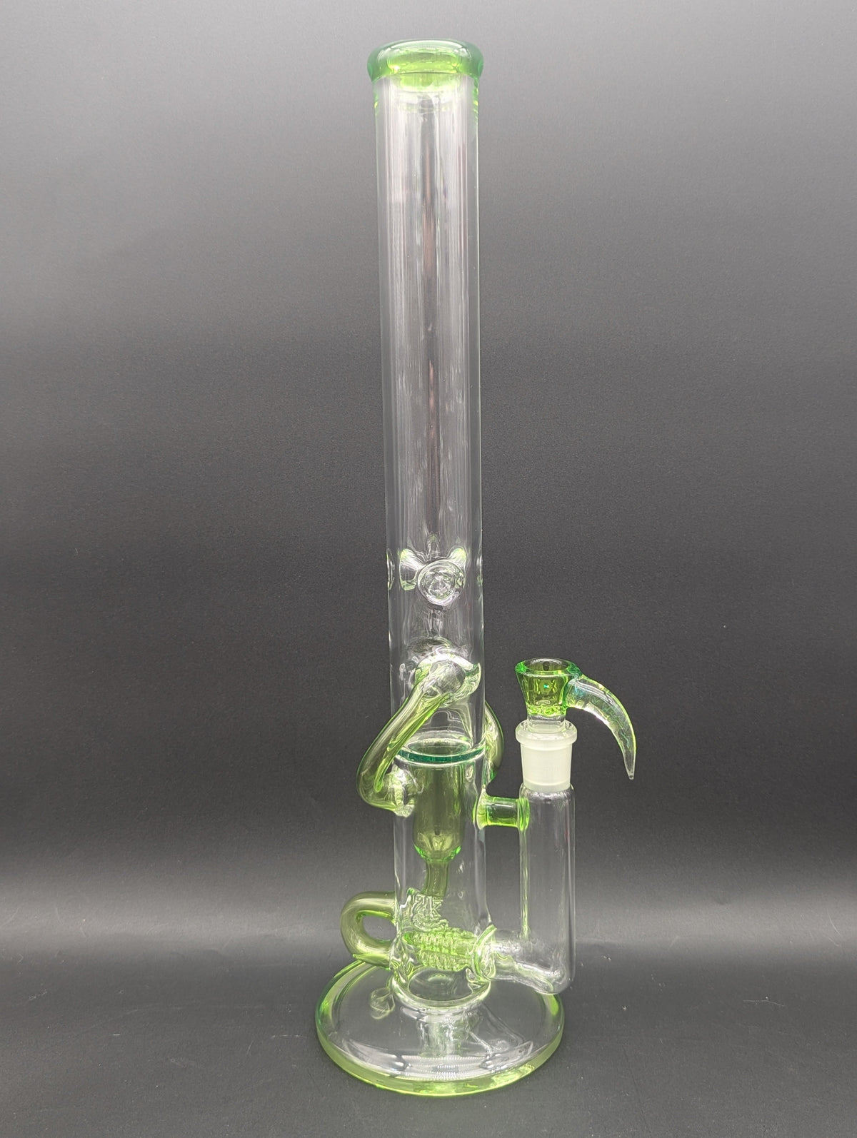 2K Glass 18" Threeline Recycler Bong-Avernic Smoke Shop