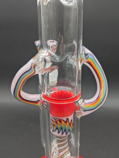 2K Glass 18" Threeline Recycler Bong-Avernic Smoke Shop