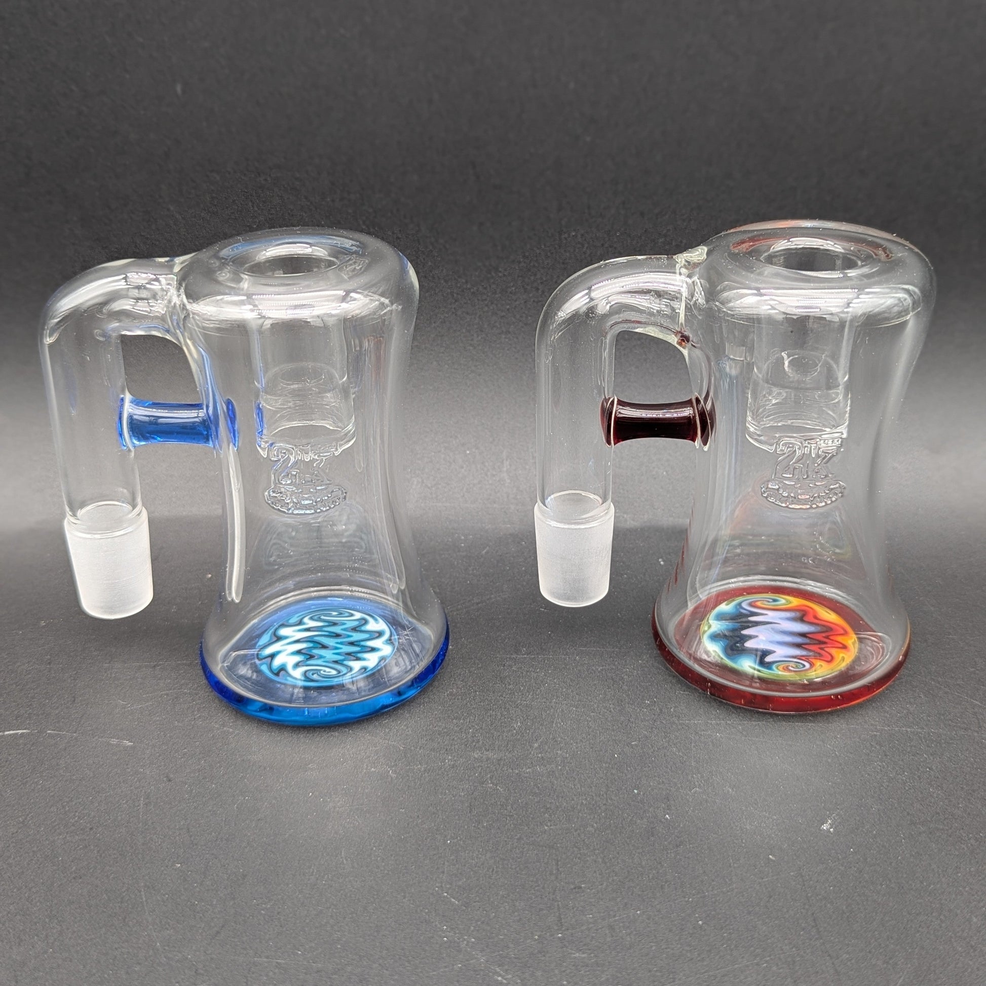 2K Glass 18mm Dry Ash Catchers 90 Degrees-Avernic Smoke Shop