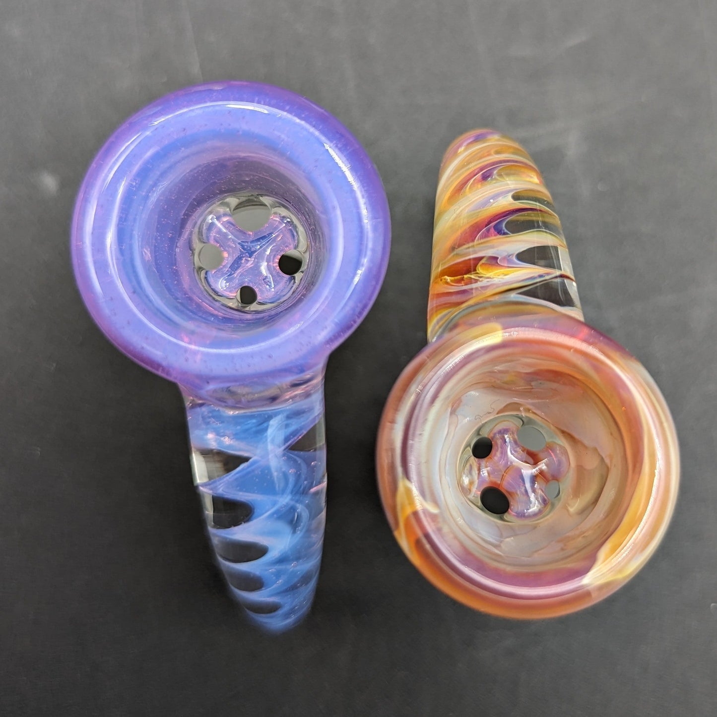 2K Glass 18mm Screened 4 Hole Slides-Avernic Smoke Shop