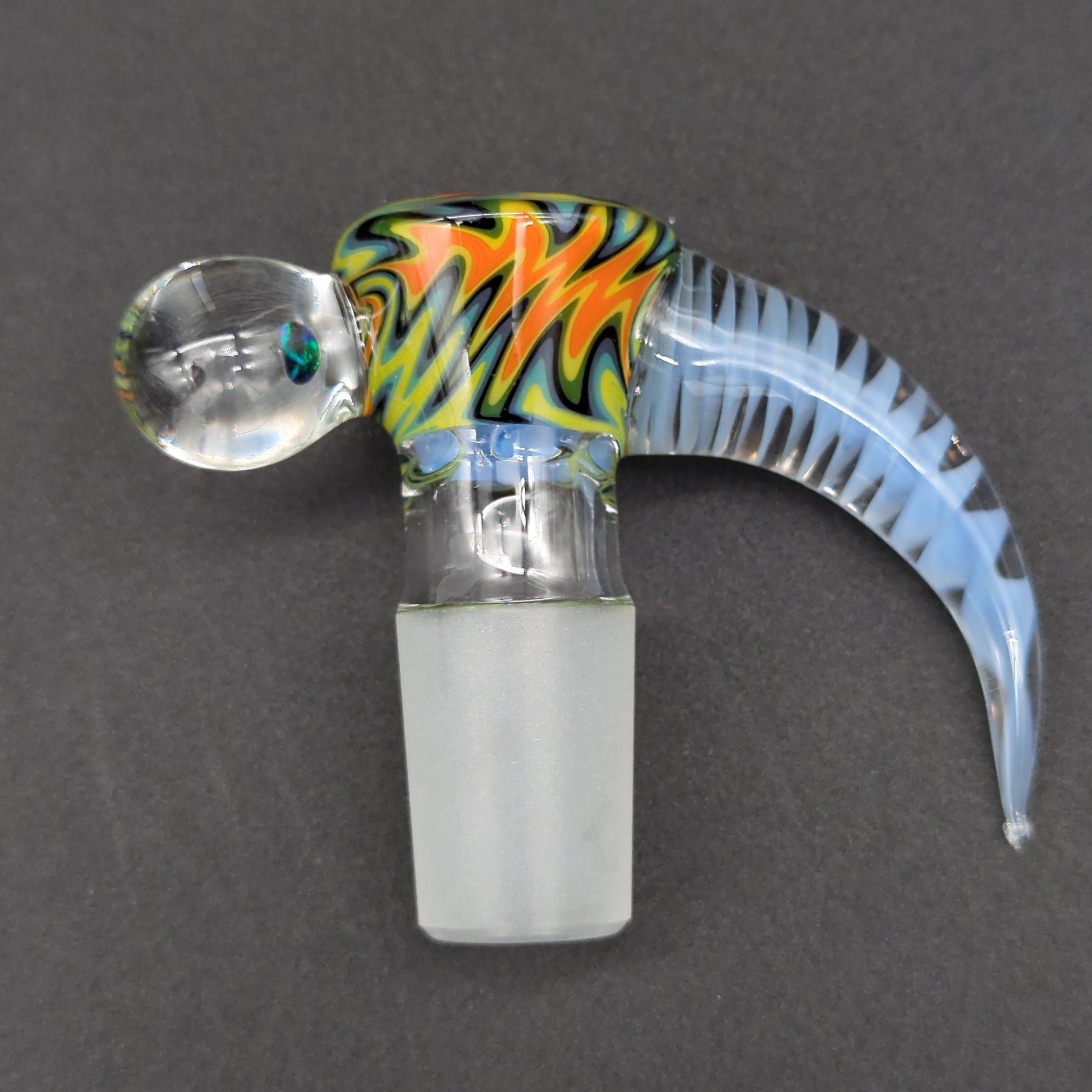 2K Glass 18mm Screened 4 Hole Slides w/ Black Opal-Avernic Smoke Shop