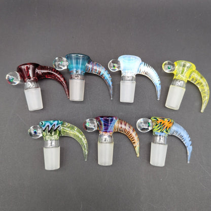 2K Glass 18mm Screened 4 Hole Slides w/ Black Opal - Meech Madness Smoke Shop