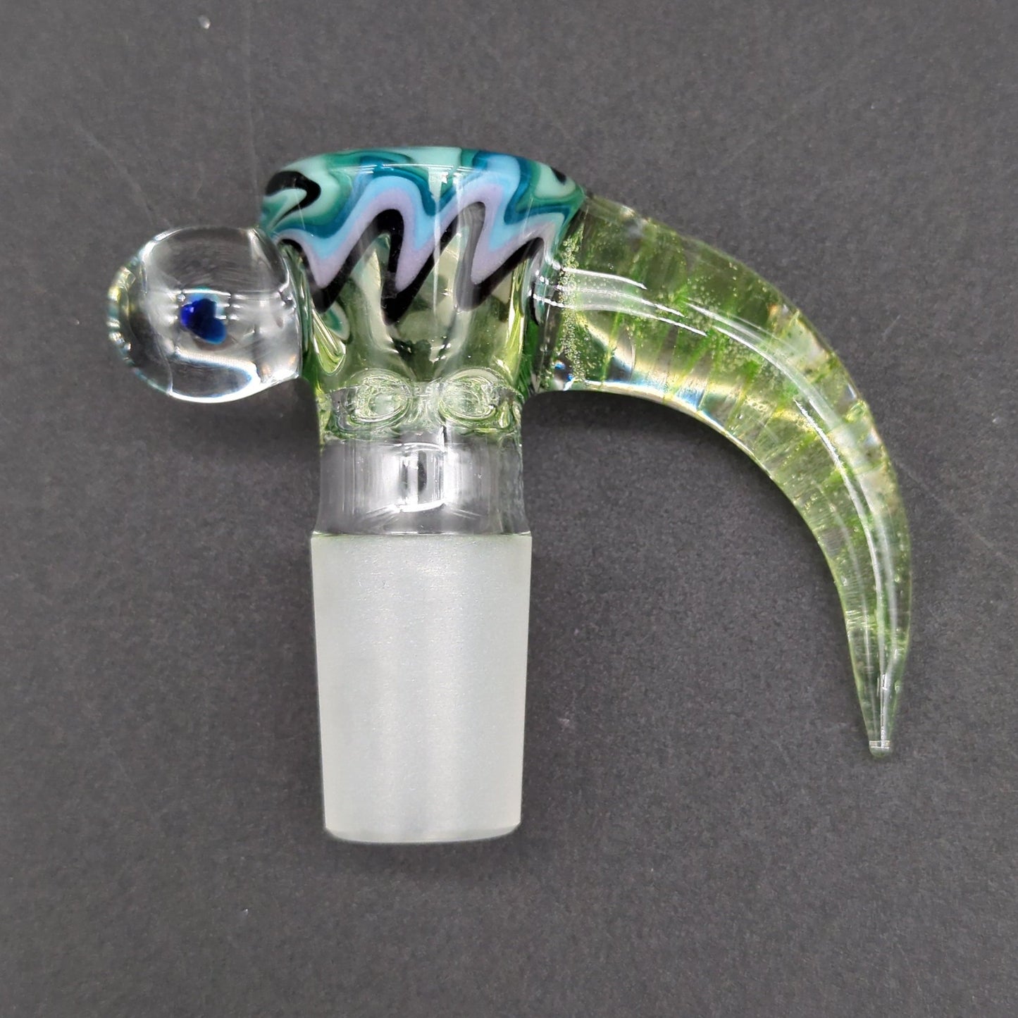 2K Glass 18mm Screened 4 Hole Slides w/ Black Opal - Meech Madness Smoke Shop