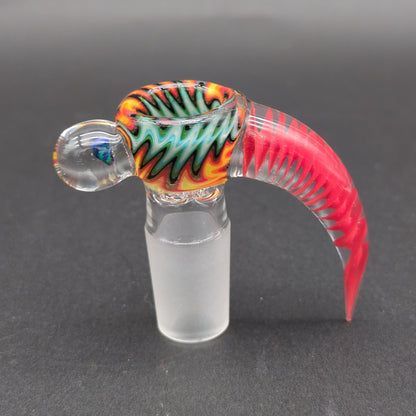 2K Glass 18mm Screened 4 Hole Slides w/ Black Opal - Meech Madness Smoke Shop